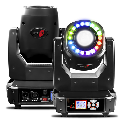 Luz de escenario LED cabezal móvil Lite Tek LED SPOT 80 127V luces color rueda de 6 colores