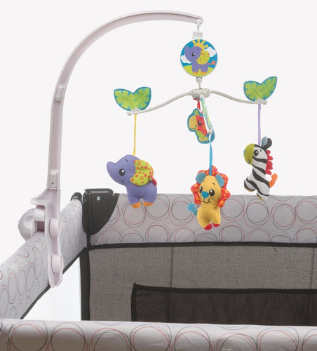 Imagen 3 de 3 de Móvil Cunero Musical Para Practicuna O Cuna Playgro Jungle