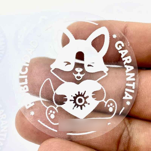 Calcomanías Personalizadas / Transparentes Tinta Blanca