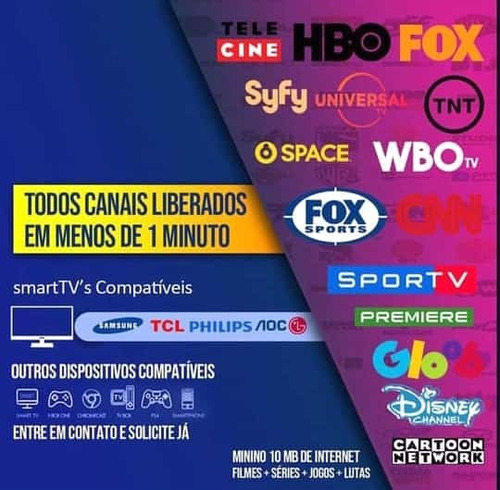 Imagem 3 de 5 de 50mil Canais Para Tv Smart
