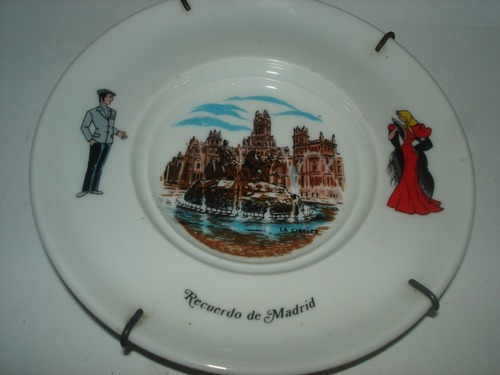 Plato De Porcelana D R Recuerdo De Madrid Spain Buen Estado