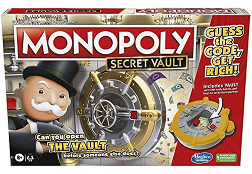 Monopoly Secret Vault Juego De Mesa Para Niños De 8 Años En 