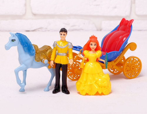 Princesa Muñeca Con Carruaje Caballo Principe Niña