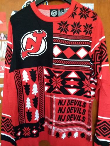 Sueters  Navidad New Jersey Devils Nhl Xl Y S Adulto 