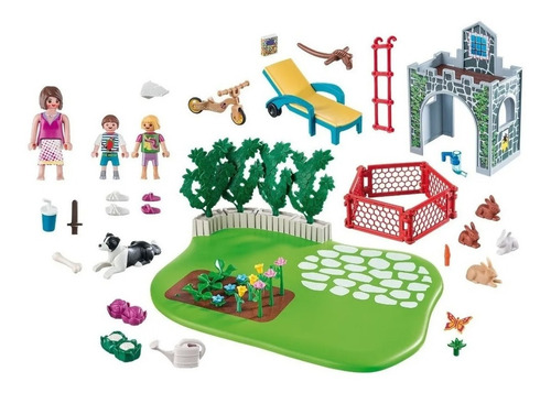 Playmobil 70010 Super Set Familia En El Jardín