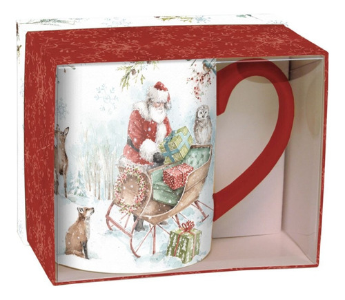 Taza Café Cerámica 14oz Con Caja Navidad Magical Holiday