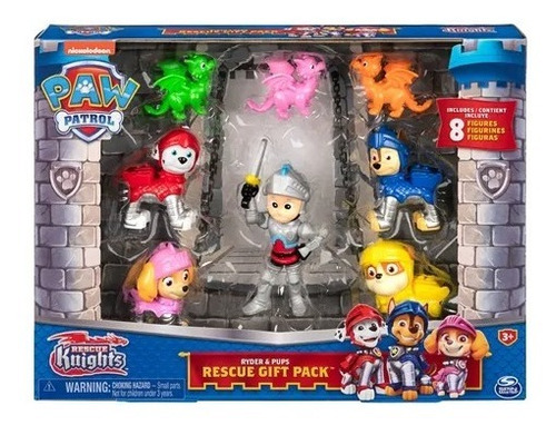 Set De Figuras Rescue Knights Paw Patrol -8 Figuras