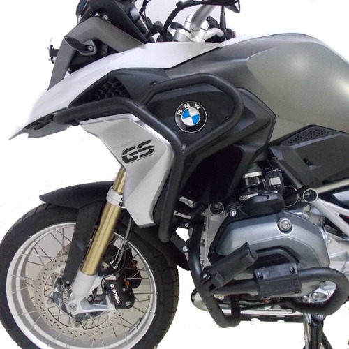 Protetor Motor R 1200 Gs 2017 18 Diante Preto Com Pedaleiras