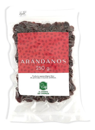 Arándanos Deshidratados Orgánicos 250g Huerto De Carmen