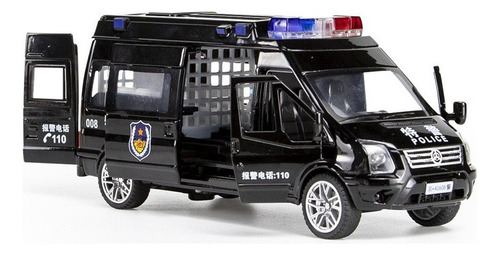 Simulación 1/32 Ambulancia Coche Policía Modelo Juguete Con