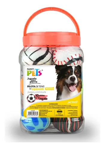 12 Pelotas De Tenis Para Perros SPIN FIRST Juguetes Naranja
