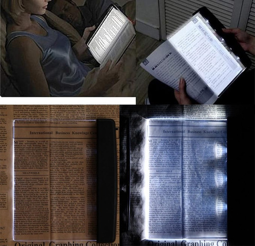 Lámpara Noche Lectura Led De Iluminación Plana Portátil
