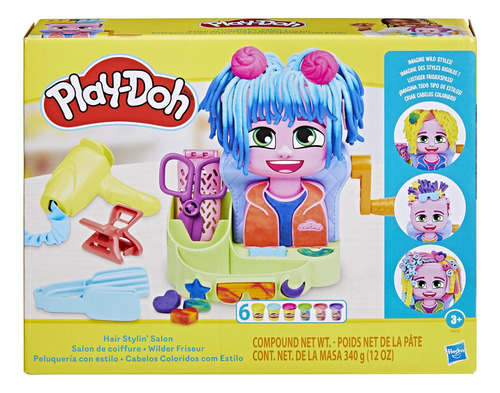 Play-doh Set De Juego De Peluquería Con 6 Latas Juguetes De