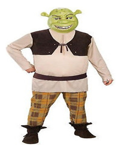 Traje De Shrek Cosplay Top+pant+máscara+guantes 11 #m