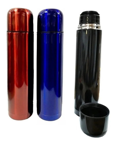 Imagen 3 de 6 de Termo Bala Acero Inoxidable Colores 1lts. D+m Bazar