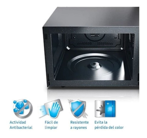 Imagen 6 de 6 de Microondas Negro Con Esmalte Cerámico 28l
