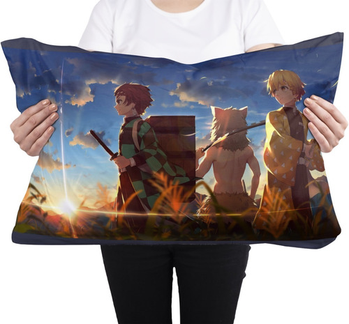 Cojin Almohada Demon Slayer Personajes Atardecer Anime Art