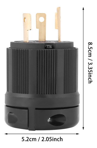 Enchufe Eléctrico Nema L5-30 30a Twist Lock 125v 3 Wire