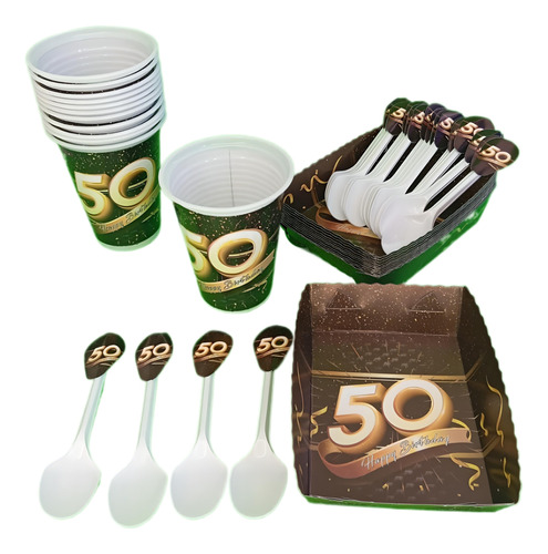 Kit Decoracion 50 Años Descartables 36invitados Leer Descrip