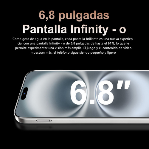 Dual Sim I16 Pro Max Desbloquea 12gb Ram +512gb Rom 2025 El Más Popular Teléfono Inteligente Android 14 Red 5g Admite Conexión Wifi Y Bluetooth Blanco