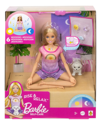Boneca Barbie Medita Comigo Dia E Noite C/ Luz E Som Mattel