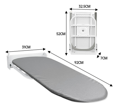 Tablero De Plancha Montada En La Pared Plegable Soporte De
