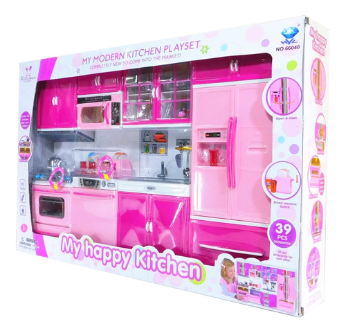 Kit Cozinha Infantil 4 Em 1 Com Som E Luz- Modern Modelo Nov