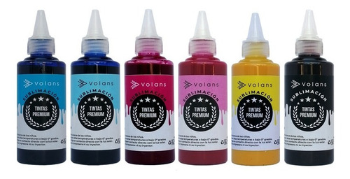 Imagen 1 de 7 de Tinta De Sublimacion Pack 6 Colores Impresoras Epson