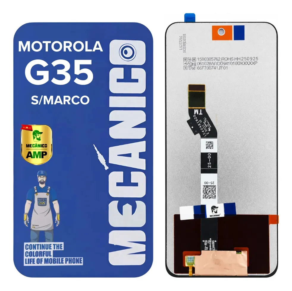 Modulo Compatible Motorola G35 5G Xt2433 Sin Marco Incell Mecanico Pantalla Display Completo Tactil Touch Vidrio Frontal Repuesto Cambio Reparacion Flex Conector Celular Telefono Premium Calidad