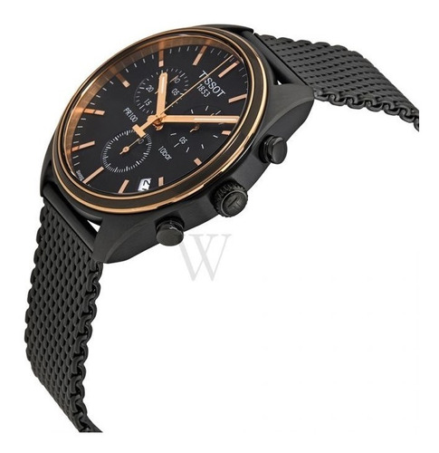 Relogio Tissot Pr100 T1014172306100 Black Aço Malha Cor da correia Preto Cor do bisel Preto Cor do fundo Preto