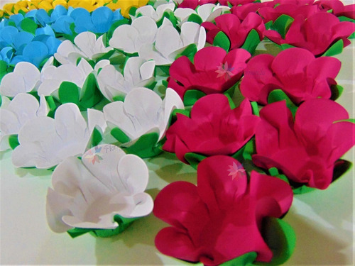 70 Forminhas Doces Flor Em Papel Color Plus Camada Dupla