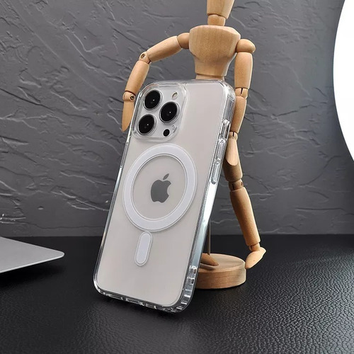 Imagen 5 de 10 de Carcasa Para iPhone 14 Pro Transparente Tpu Con Magsafe