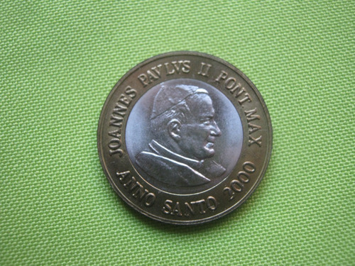 Token Vaticano 1 Euro Prueba Fantasía Papa Juan  Bimetal 