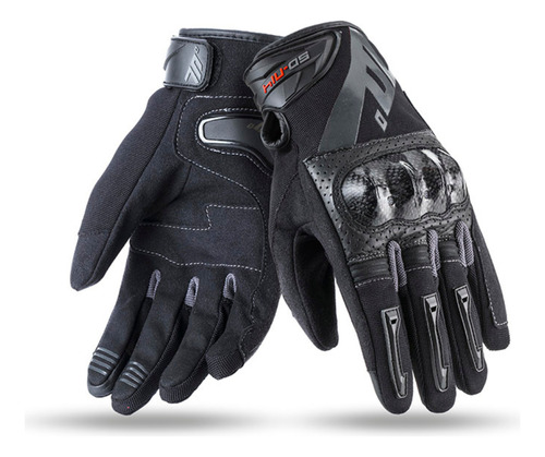 Guante Para Moto Seventy Sd-n14 Verano Hombre Negro Gris Talla M