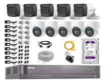 Comprar Cámaras De Seguridad Kit 10 Hikvision 5mp | 05 Camaras Audio