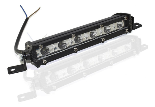 Farol De Led Barra 6 Leds 18w Slim Off-road 4x4 Troller