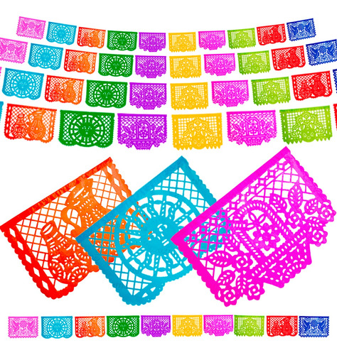 Papel Picado - Enramada Flores Papel 