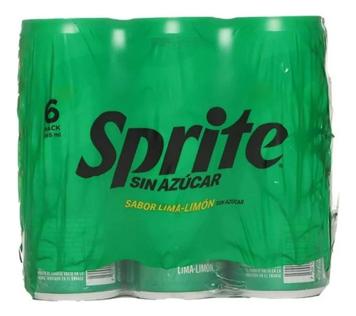 3 Pza Refresco Sprite Sin AzĂșcar 6 Latas De 355 Ml C/u