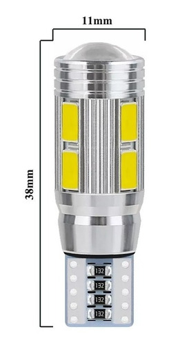 Par Focos Led T10 Lupa Canbus Pellizco Volkswagen Jetta Vent