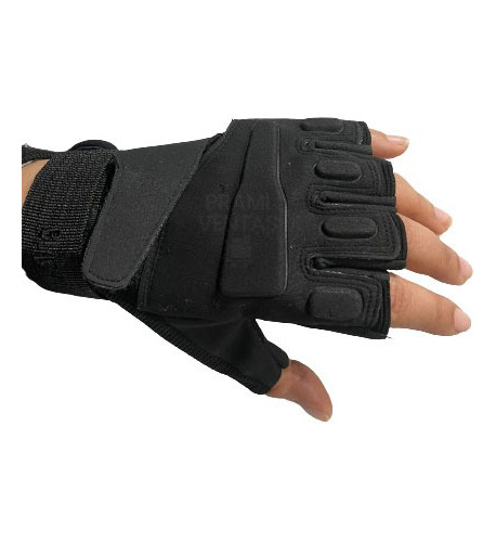 Guantes Tacticos Blackhawk Dedo Cortado Negro Moto 