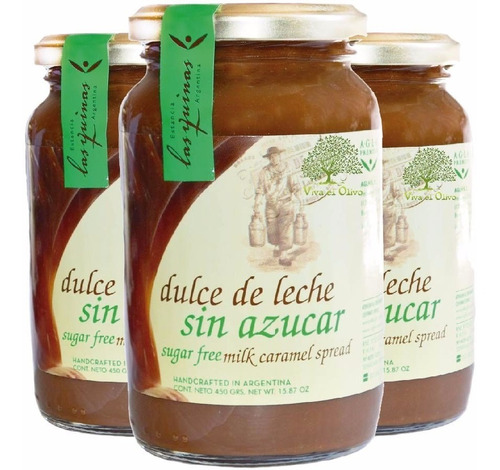 6x Dulce De Leche Natural Las Quinas Sabor Original - Light