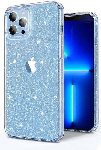 Funda Para iPhone 13 Pro Max - Transparente Con Glitter