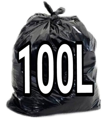 Saco De Lixo 100lts Preto Gram. 0,10mm Reforçado C/50 Unids