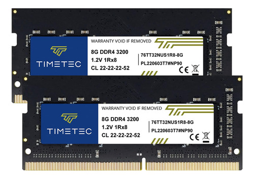 Timetec Kit 16 Gb (2 X 8 Gb) Ddrmhz (o 2933 Mhz O 2666 Mhz)