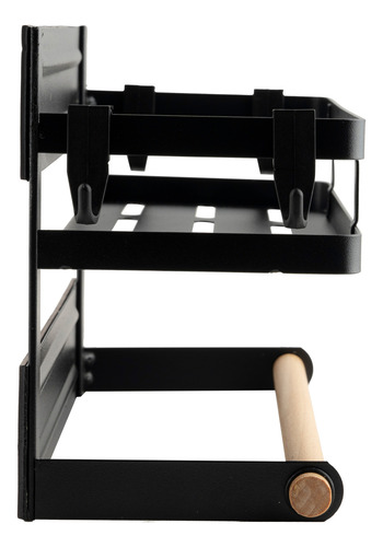 Organizador Magnético Simple Heladera Lavarropa Porta Rollo Negro