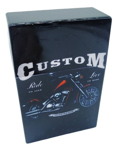 Porta Cigarros Moto Custom Case Cigarreira Carteira P 20 