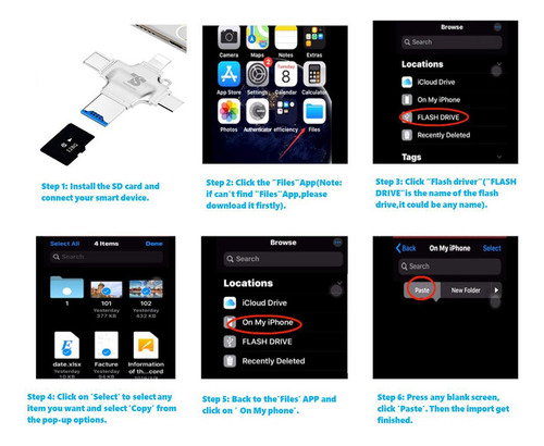 Lector De Tarjetas Micro Tf Otg Memoria Usb 3.0 Tipo C 4 En