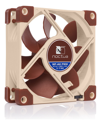 Ventilador Noctua Nf-a8 Pwm Premium Quiet De 80 Mm, Marrón,