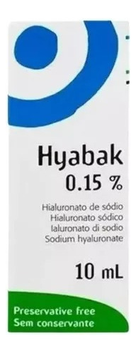 Colírio Hyabak Hidratação E Lubrificação Olhos E Lentes 10ml