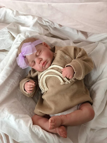 Muñeca Niña Reborn Bebé Cuerpo Completo De Silicona 49cm